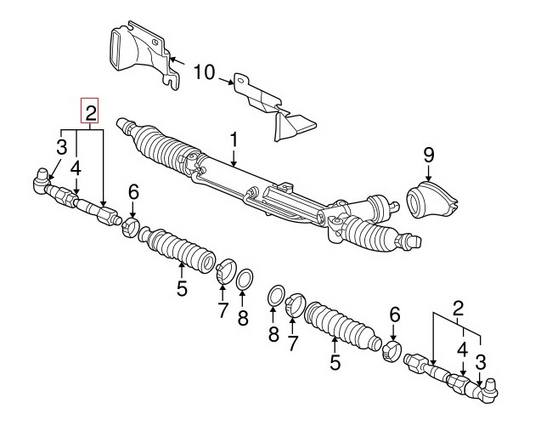 Audi Tie Rod Assembly – Front 8E0419801B