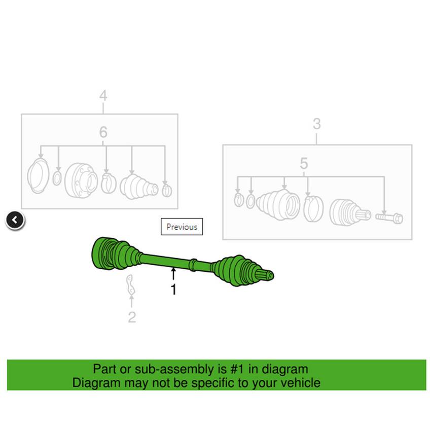 Audi Axle Assembly – Rear (Rebuilt) 8E0501203SX