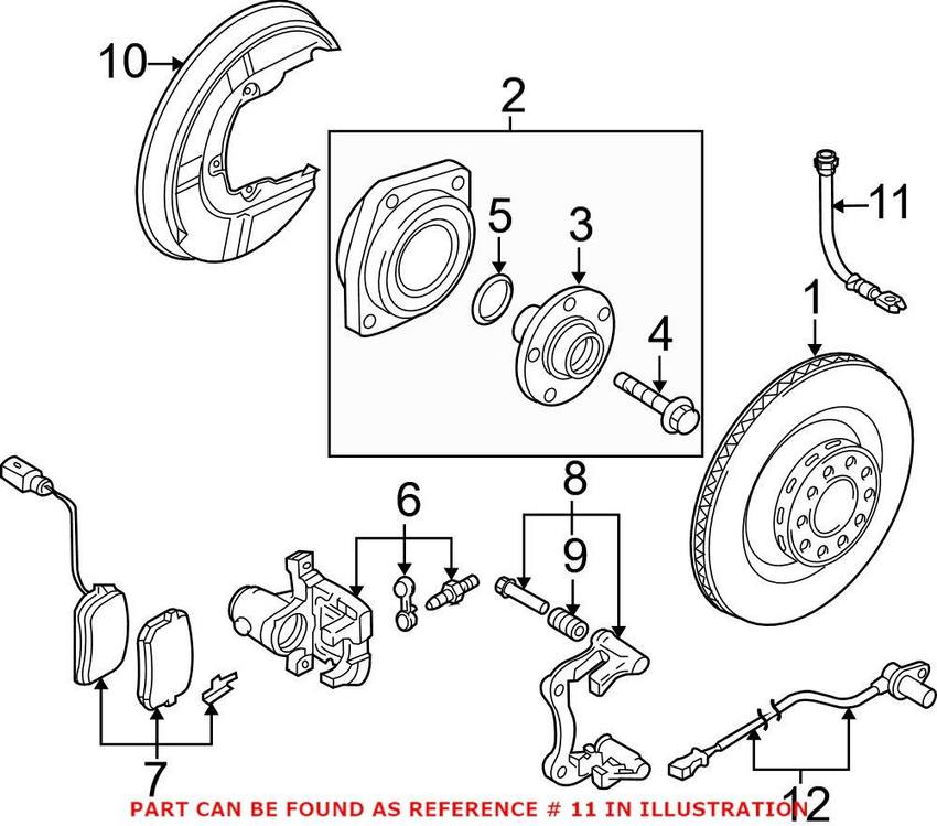 Audi Brake Hose – Rear 8E0611775M