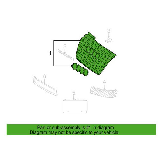 Audi Grille 8E0853651L3FZ – Genuine VW/Audi