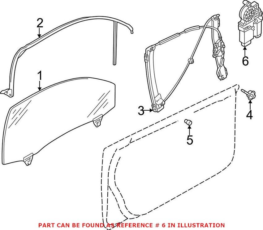 Audi Power Window Motor – Front Passenger Side 8E1959802G