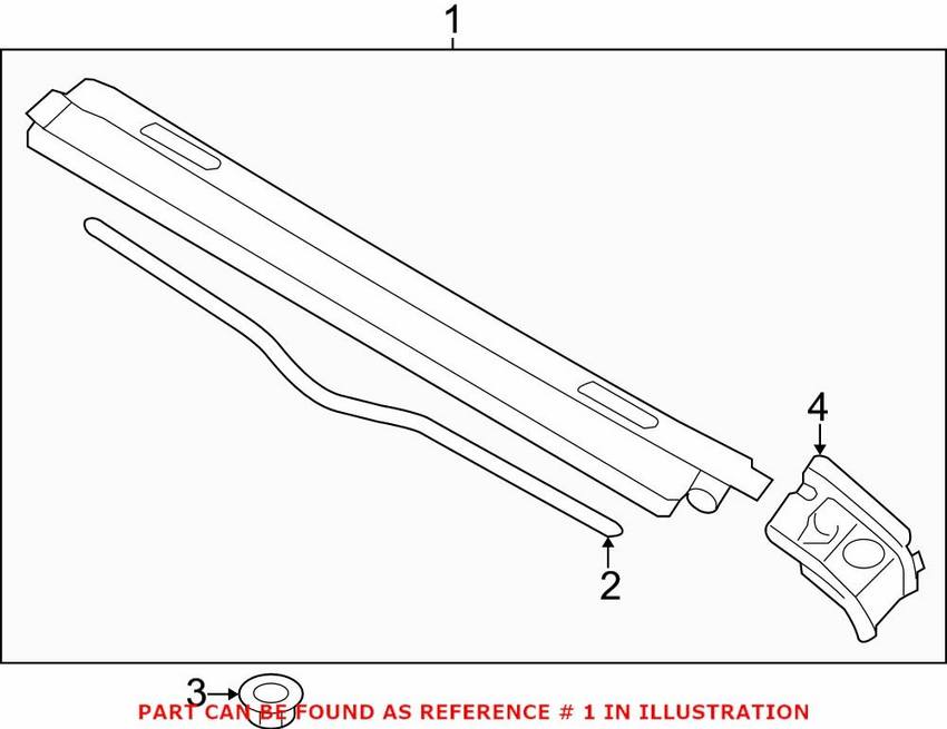 Audi Convertible Top Mounting Plate 8F0853829K1L1