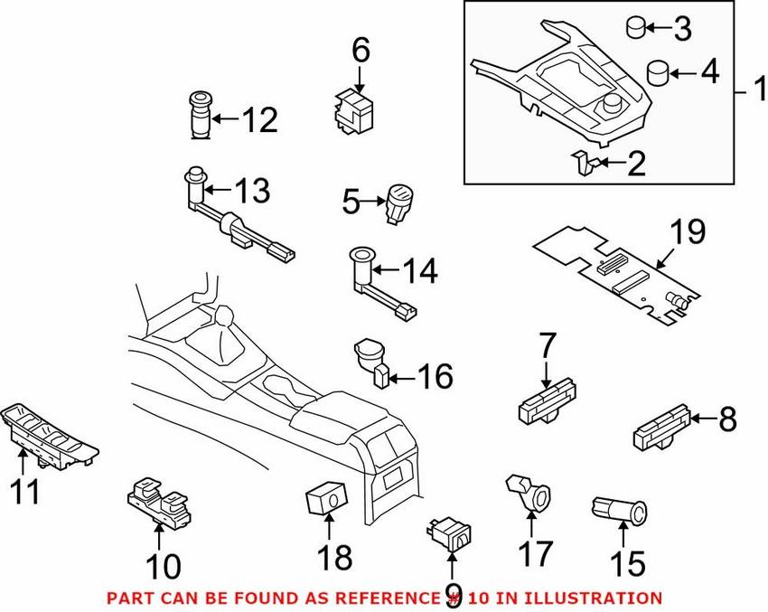 Audi Convertible Top Switch 8F0959727BV10