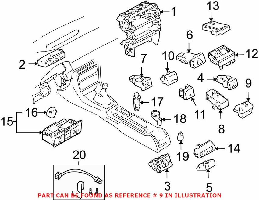 Audi Convertible Top Switch 8H0959727B5PR