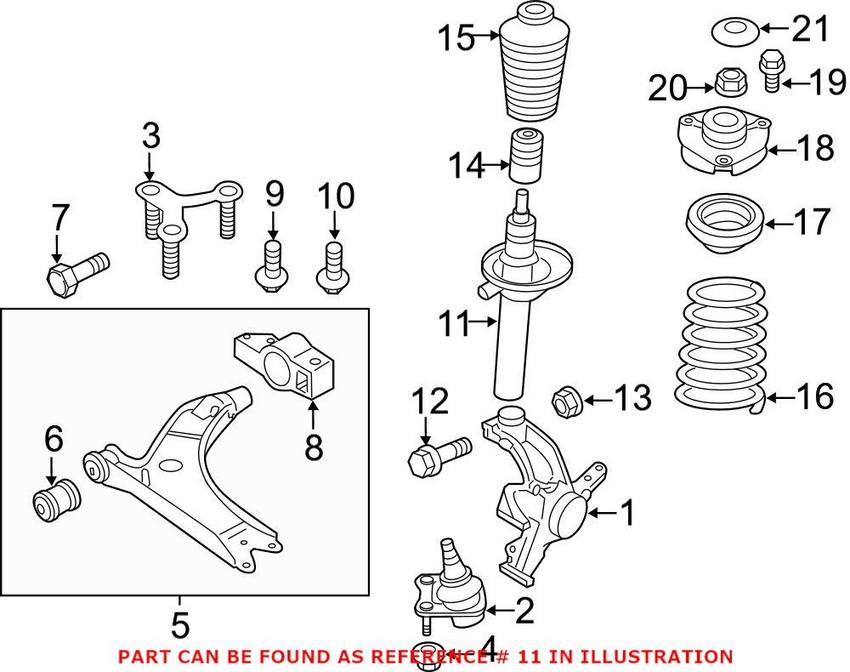 Audi Suspension Strut – Front 8J0413029M