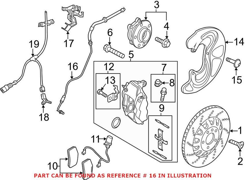 Audi Brake Hose – Front 8J0611701F