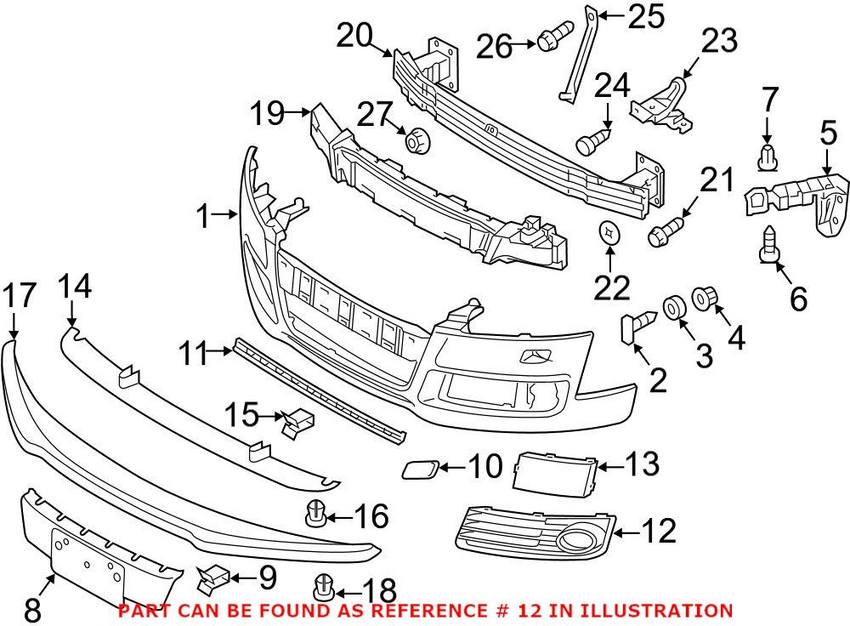 Grille – Front Passenger Side Outer