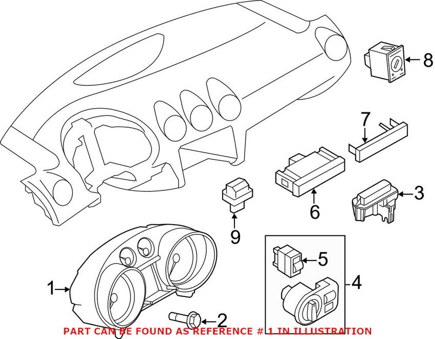 Audi Instrument Cluster 8J0920990E – Genuine VW/Audi