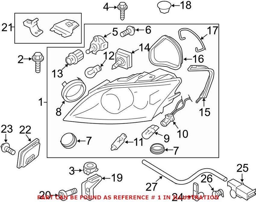 Audi Headlight Assembly – Front Driver Side 8J0941029AL