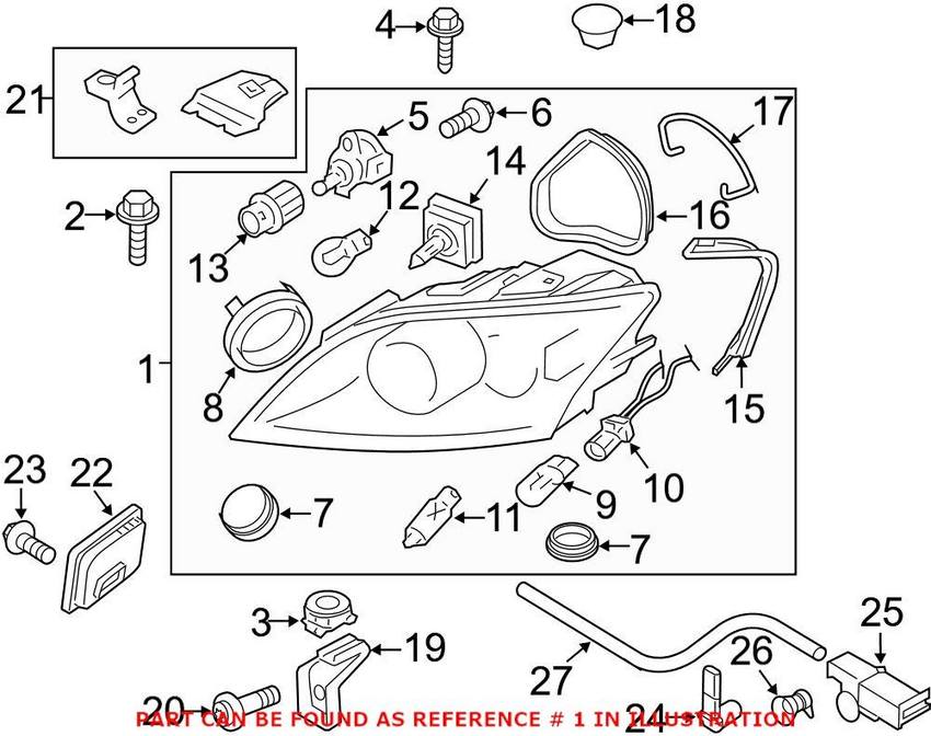 Audi Headlight Assembly – Front Driver Side 8J0941029AP