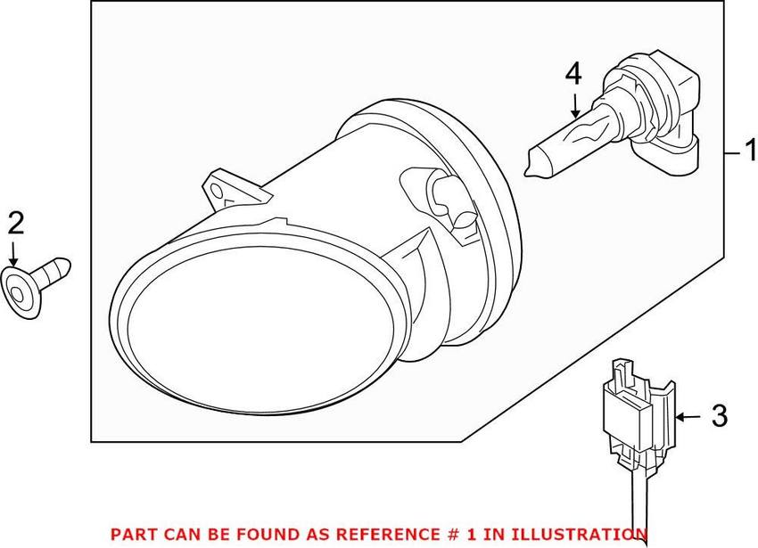 Audi Fog Light – Front Passenger Side 8J0941700