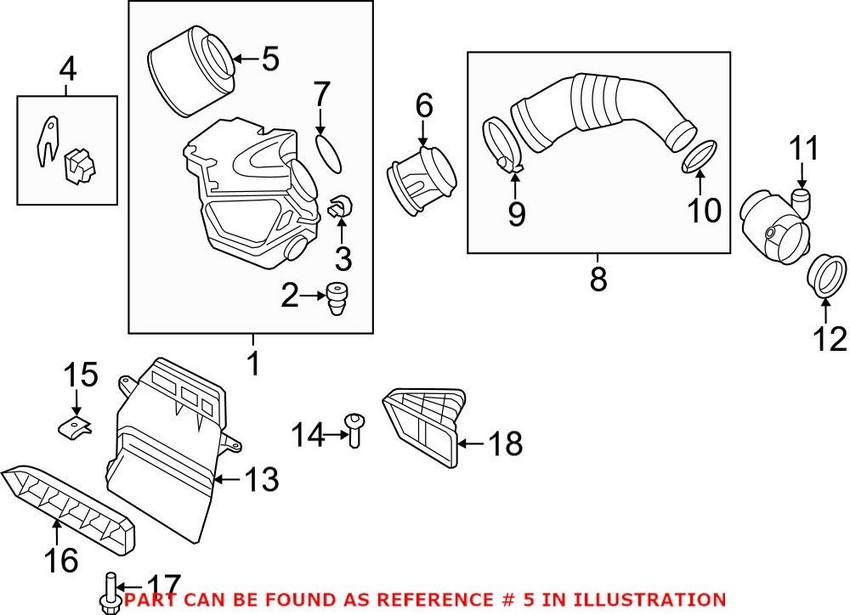 Audi Engine Air Filter 8K0133843D