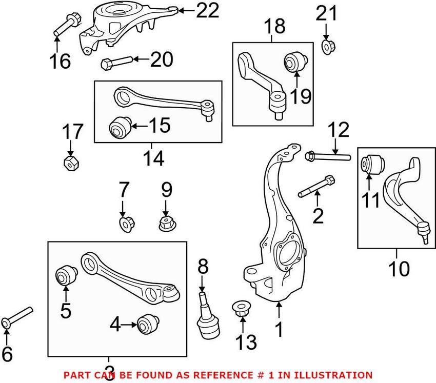 Audi Steering Knuckle – Front Passenger Side 8K0407254R