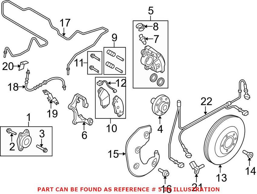 Audi Disc Brake Caliper – Front Driver Side 8K0615123J