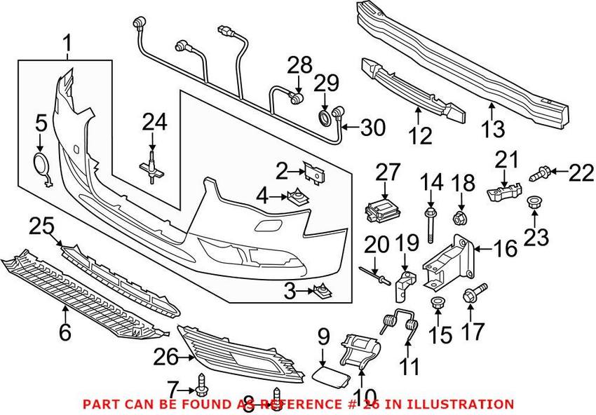 Grille – Front Passenger Side Outer