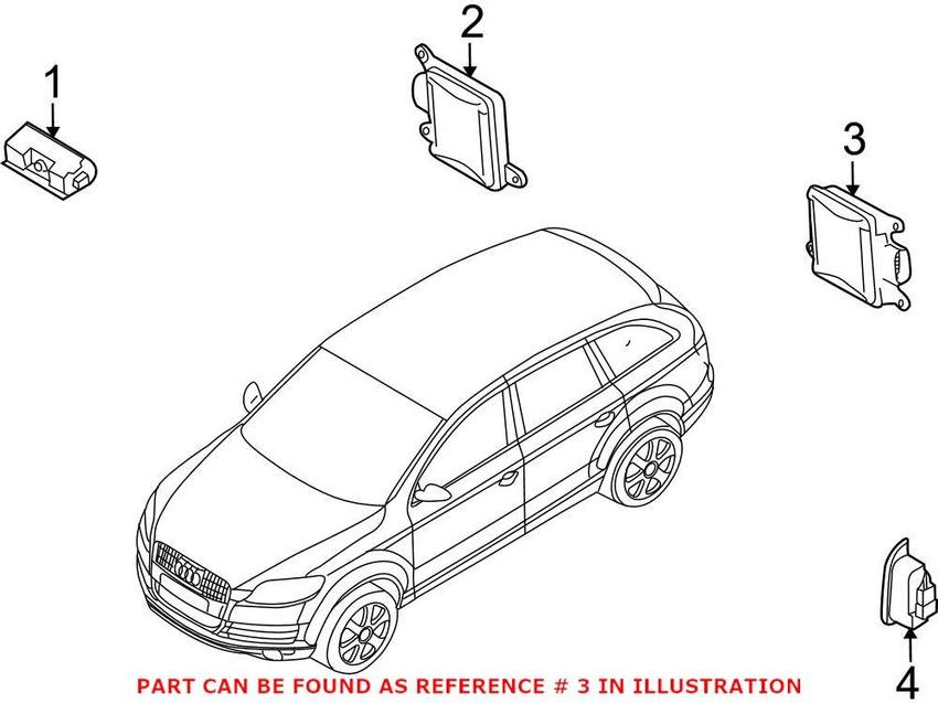 Audi Blind Spot Detection System Warning Sensor – Driver Side 8K0907568B