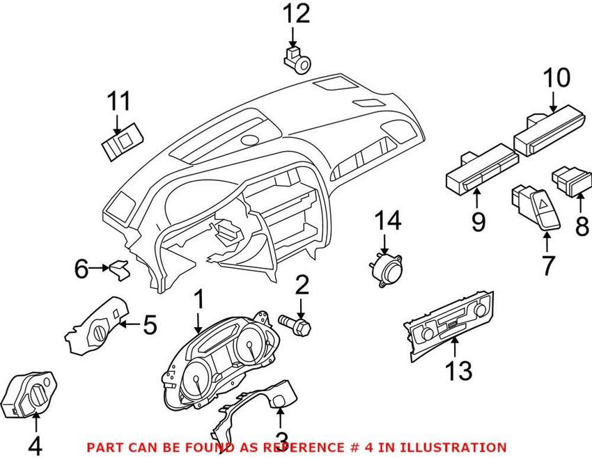 Audi Headlight Switch 8K0941531ARWEP