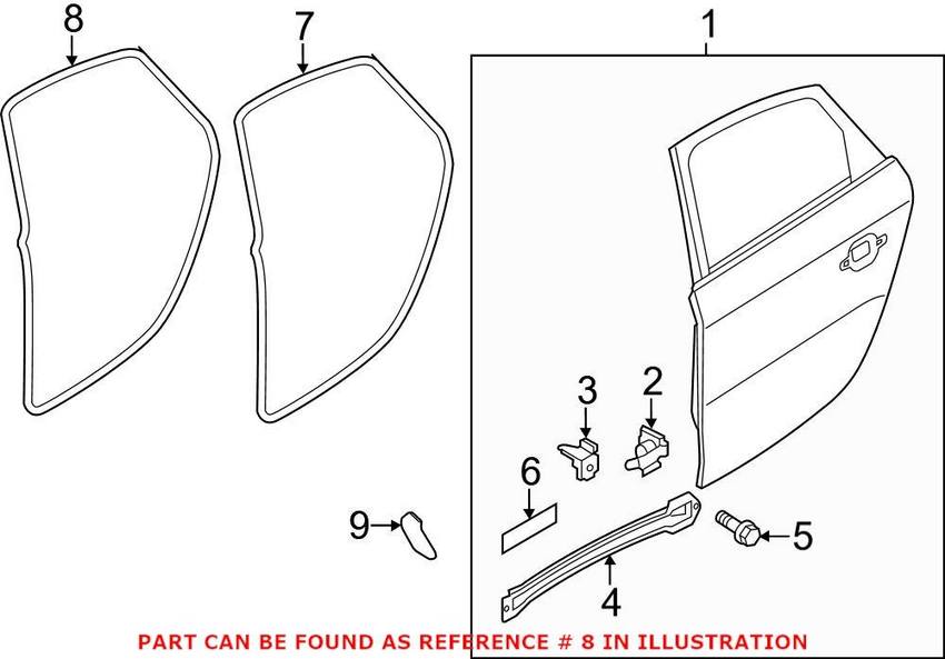 Door Seal – Front Inner