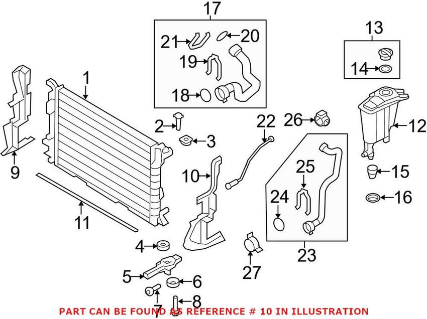 Audi Radiator Support Baffle – Driver Side 8K9121283D