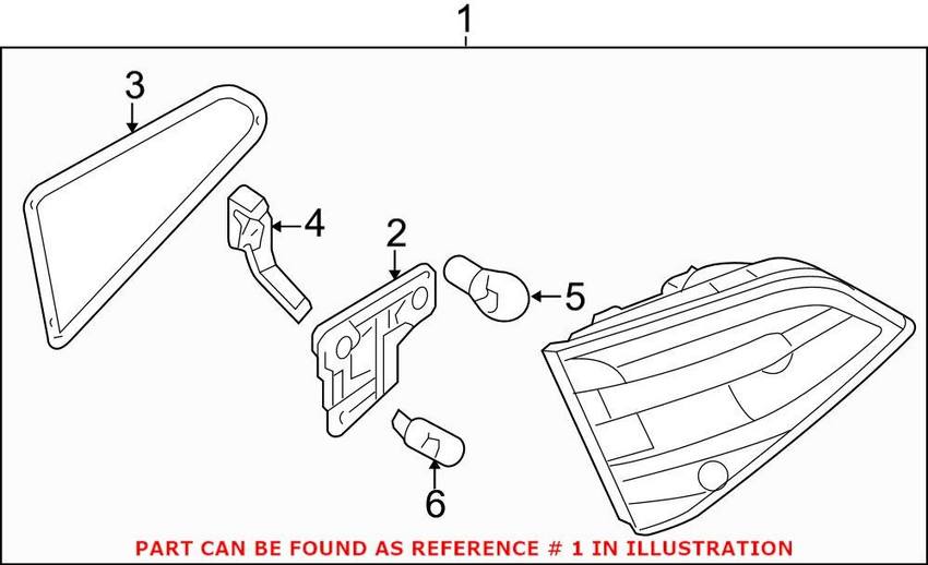 Audi Tail Light Assembly – Driver Side Inner 8K9945093F