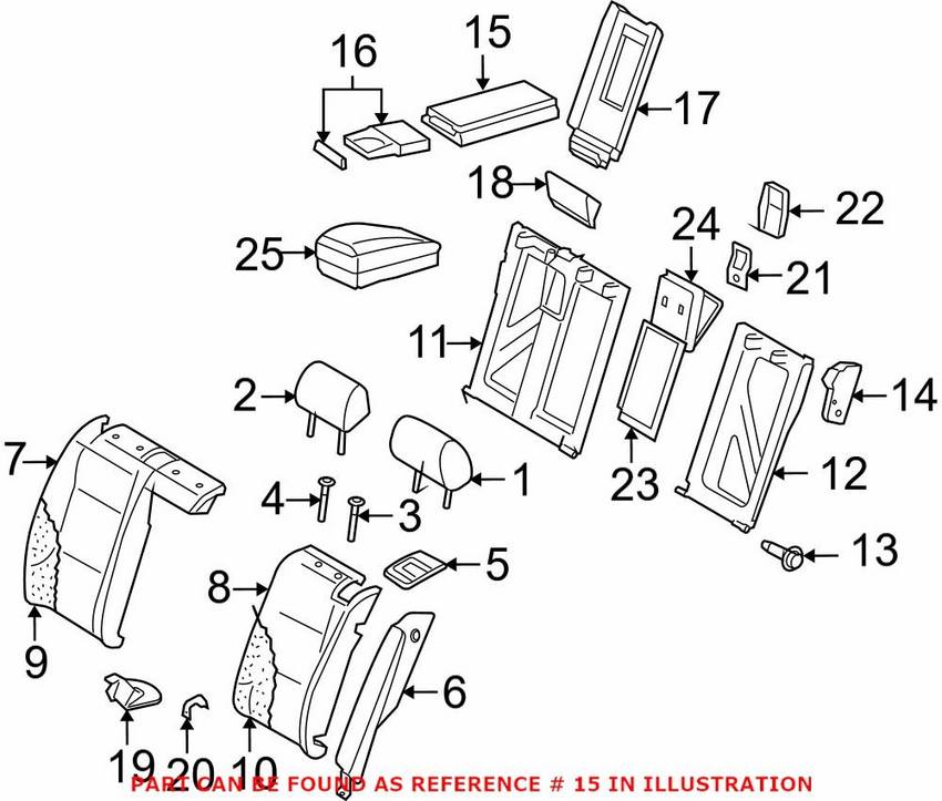 Audi Seat Armrest – Rear 8P0885081F38M