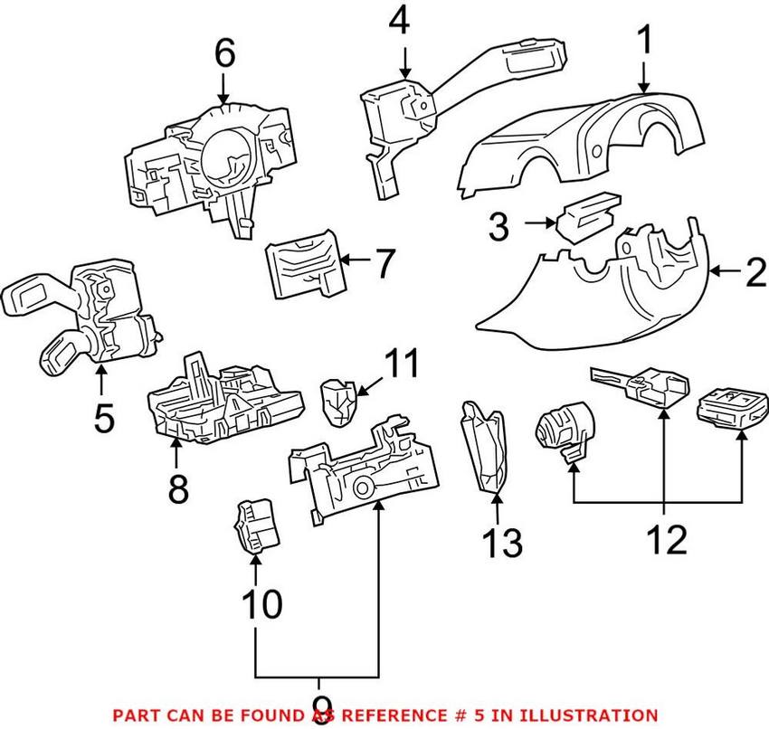 Steering Column Multi Switch (Black)