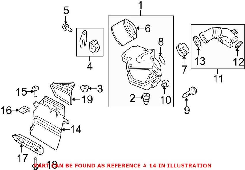 Audi Engine Air Intake Hose 8R0129617B – Genuine VW/Audi