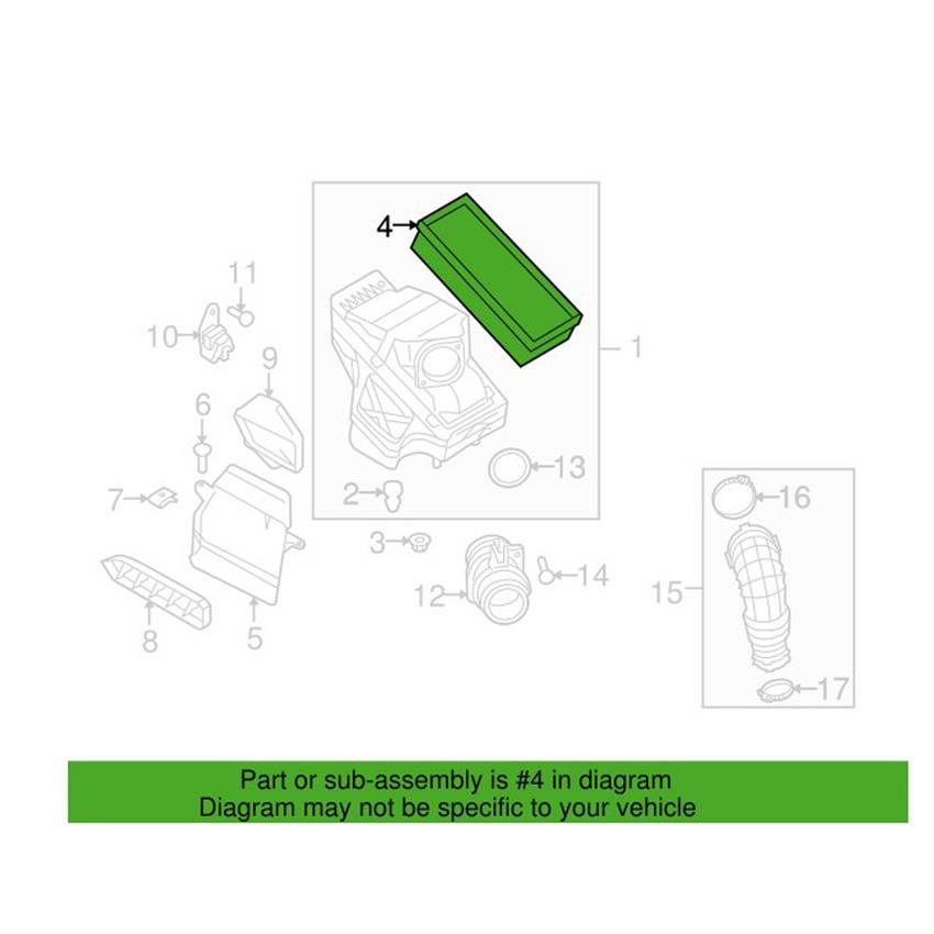 Audi Engine Air Filter 8R0133843K