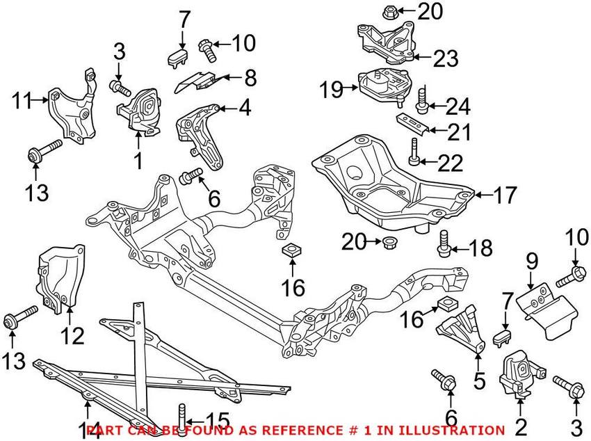 Audi Engine Mount – Passenger Side 8R0199381AA