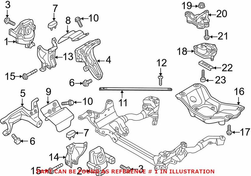 Audi Engine Mount – Passenger Side 8R0199381AS