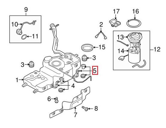 Audi Fuel Tank Securing Strap 8R0201653A