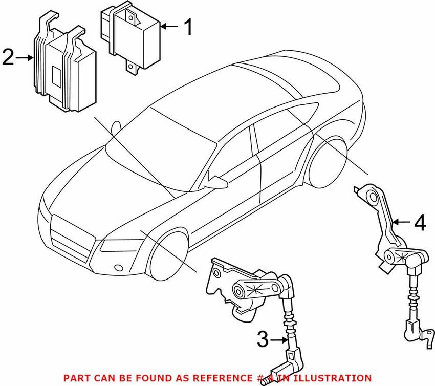 Audi Headlight Level Sensor – Rear 8R0941309E