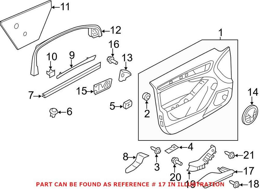 Audi Door Armrest – Front Driver Side 8R1867173B24A