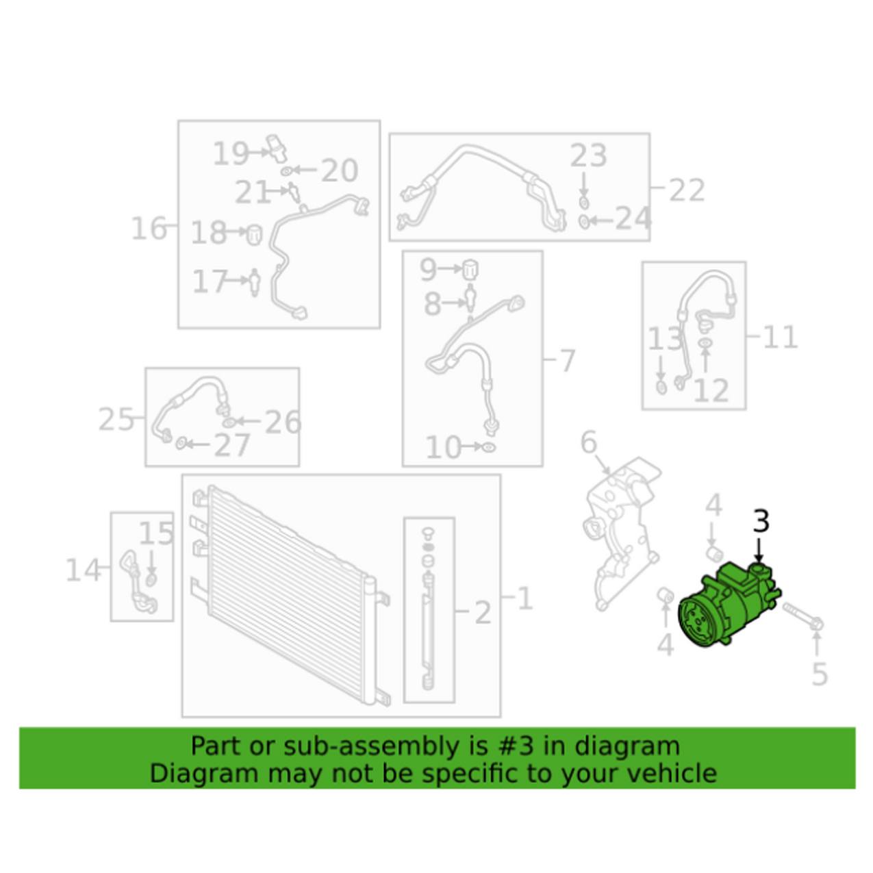 Audi A/C Compressor 8S0820803 – Genuine VW/Audi