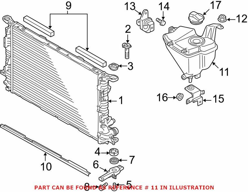 Audi Expansion Tank 8T0121405