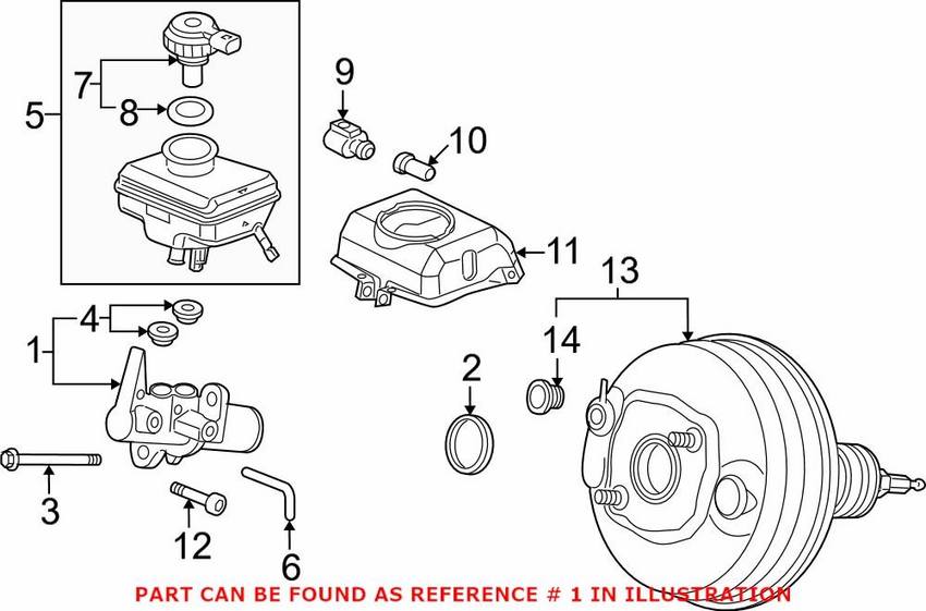 Audi Brake Master Cylinder 8T0611021