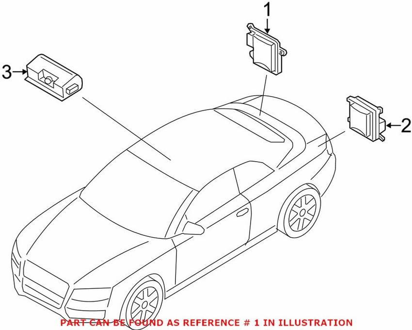 Audi Blind Spot Detection System Warning Sensor 8T0907566A