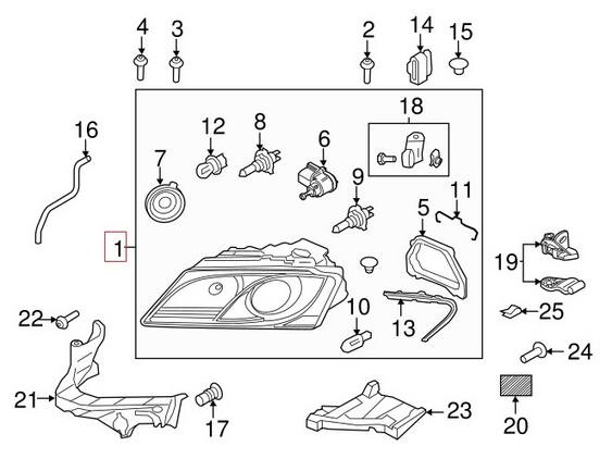 Audi Headlight Assembly – Passenger Side (Halogen) 8T0941030AC