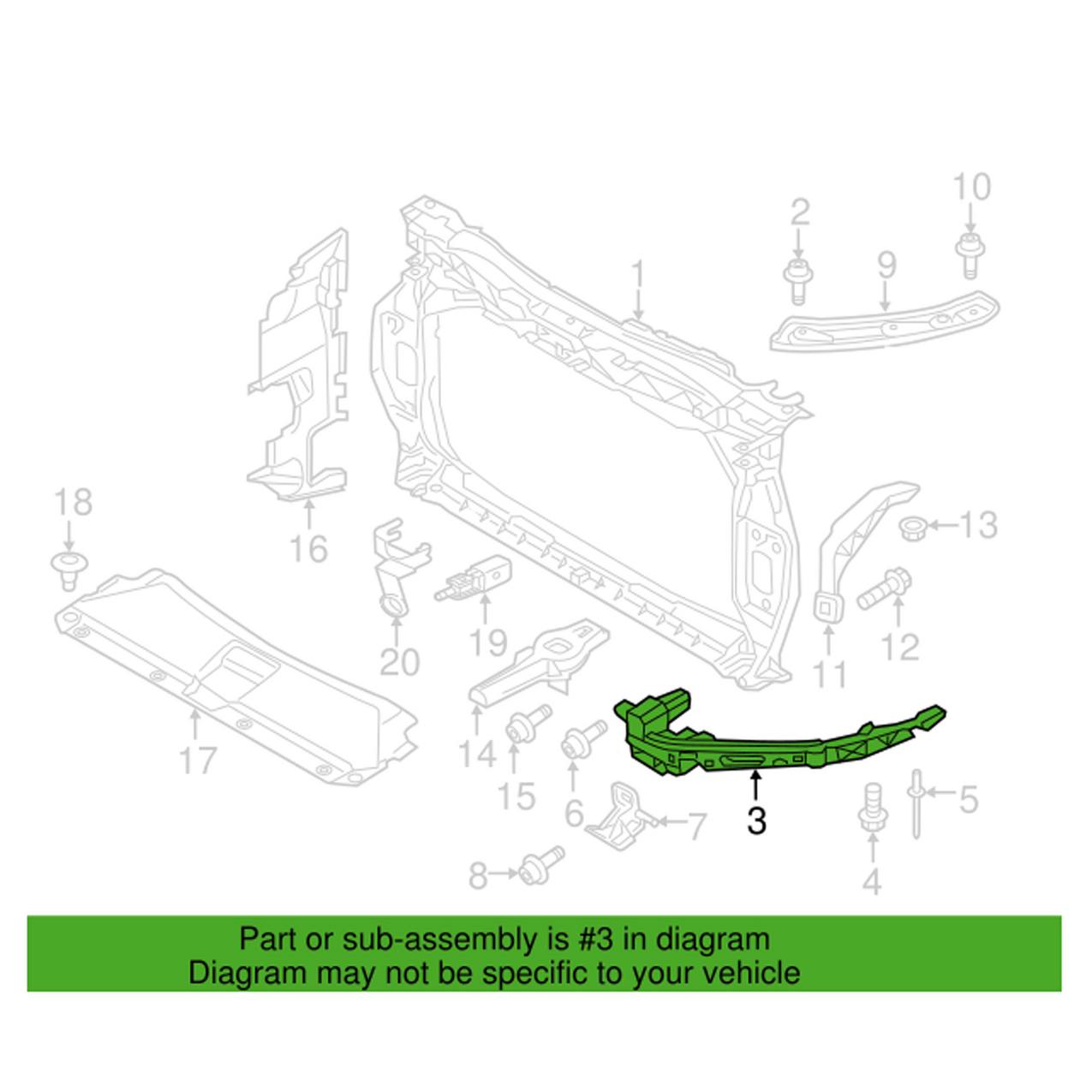 Audi Headlight Bracket – Driver Side 8U0805607A