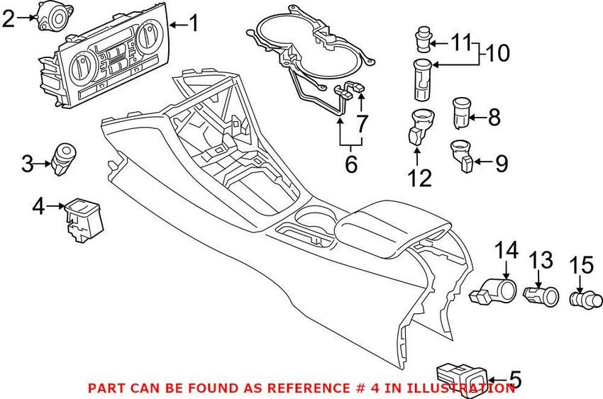 Audi Electronic Parking Brake Control Switch 8U0927225F6PS