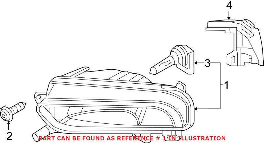 Audi Fog Light – Front Passenger Side 8V0941700B