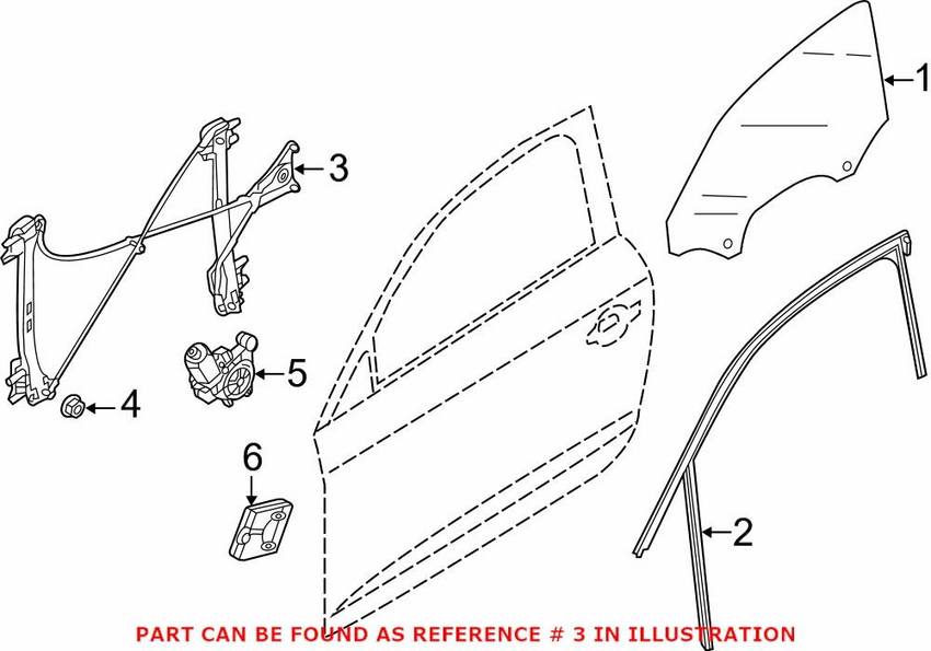 Audi Window Regulator – Front Driver Side 8V4837461