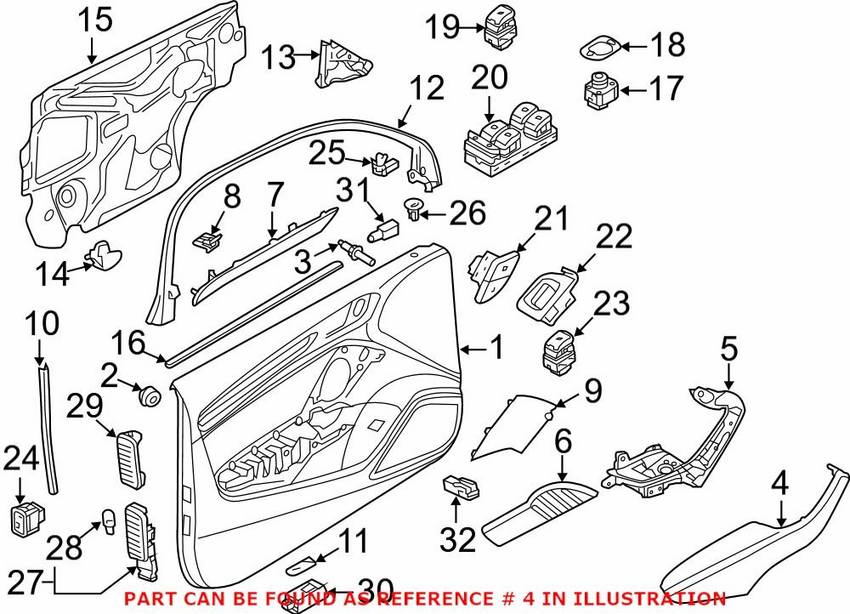 Audi Door Armrest – Front Driver Side 8V486717324A