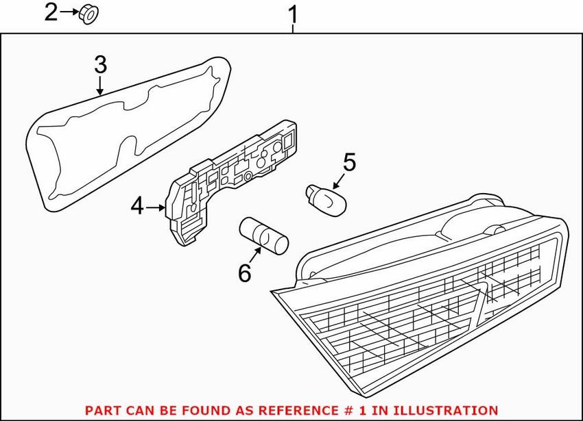 Audi Back Up Light Assembly – Driver Side 8V4945093E