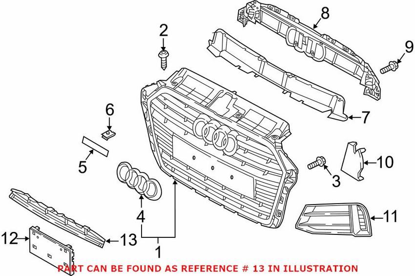 Grille – Front Lower (Without S-Line Package)