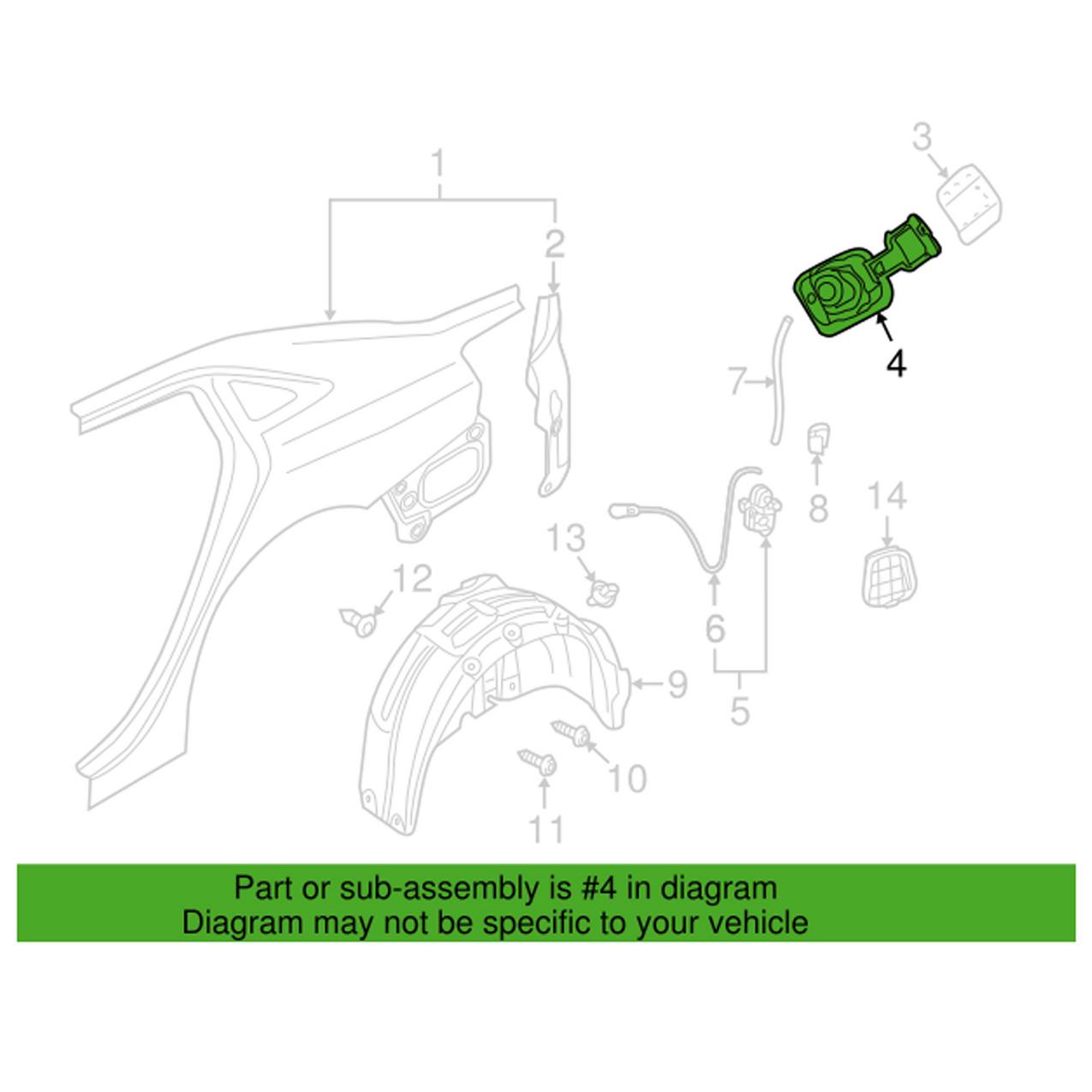 Audi Fuel Filler Housing 8V5809906B – Genuine VW/Audi