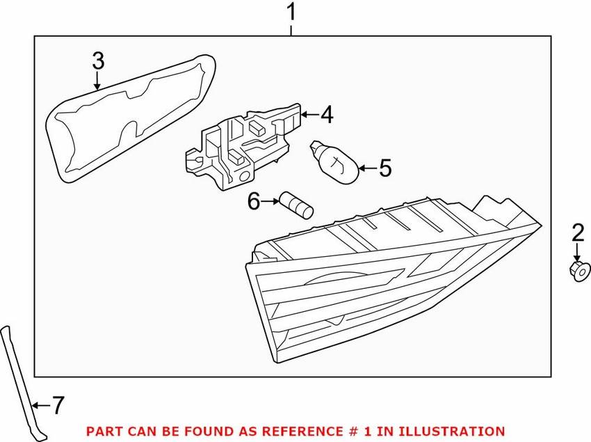 Audi Back Up Light Assembly – Driver Side 8V5945075B