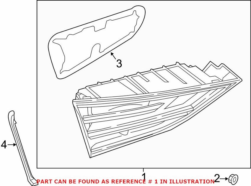 Audi Back Up Light Assembly – Passenger Side 8V5945094F