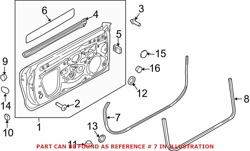 Audi Door Seal – Front Outer 8V7837911