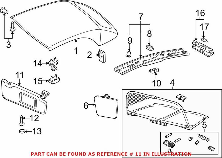 Audi Sun Visor – Driver Side 8V7857551N24A